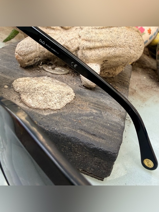 D&G Black Square Oversized Sunglasses with Gradient Lenses